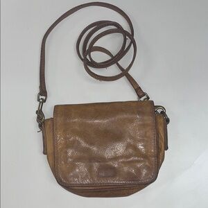 Liebeskind Berlin leather mini crossbody bag/ tan / preowned